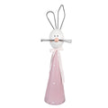 Decoratie Beeld Konijn 60 cm Wit Roze Metaal