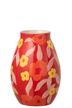 J-Line vaas Bloemen Dolomiet - keramiek - mix - S