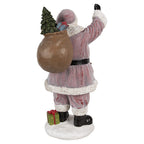 Kerstdecoratie Beeld Kerstman 43 cm Roze Kunststof