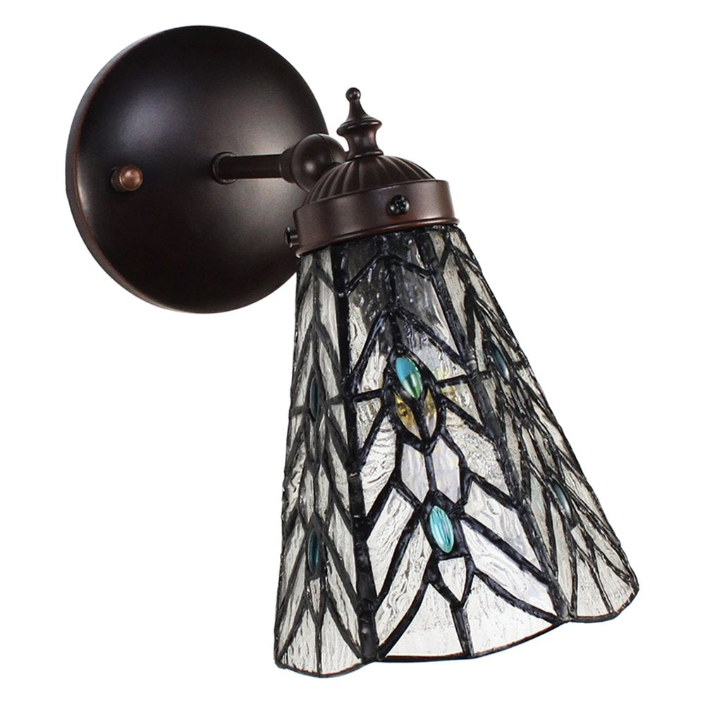 Wandlamp Tiffany 17x12x23 cm transparant Glas Muurlamp