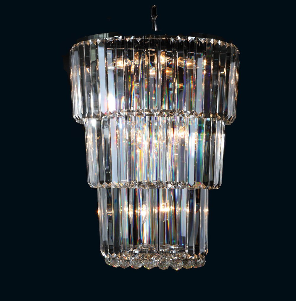 Kroonluchter Ø 55x75 cm Transparant IJzer Hanglamp