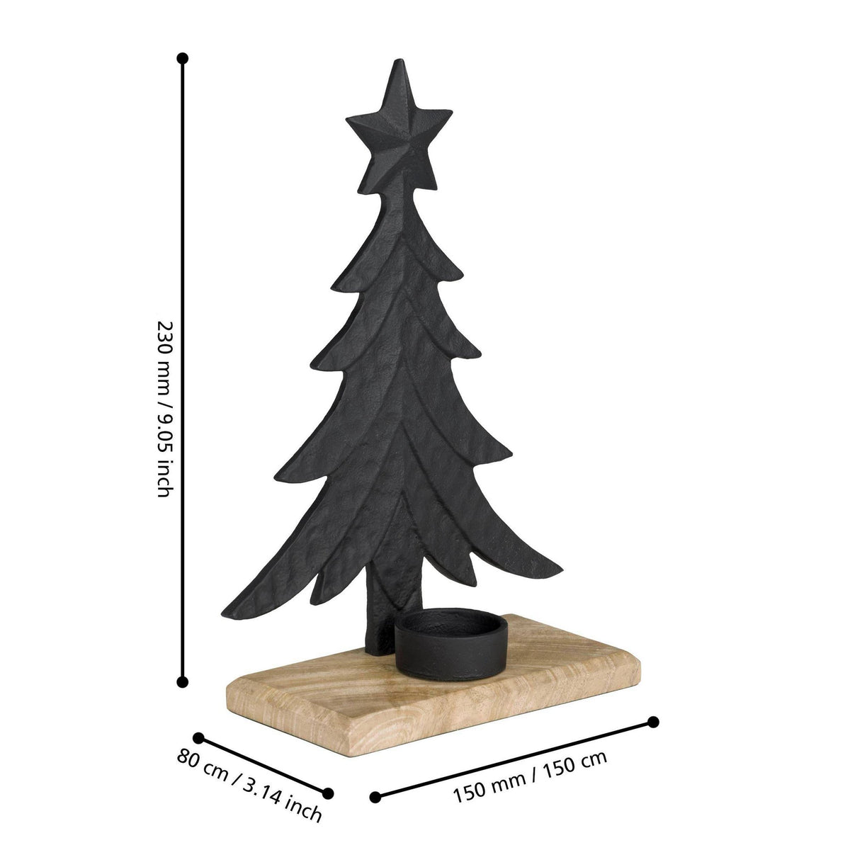 Ornament Baliguian Zwart 15x8x23 cm