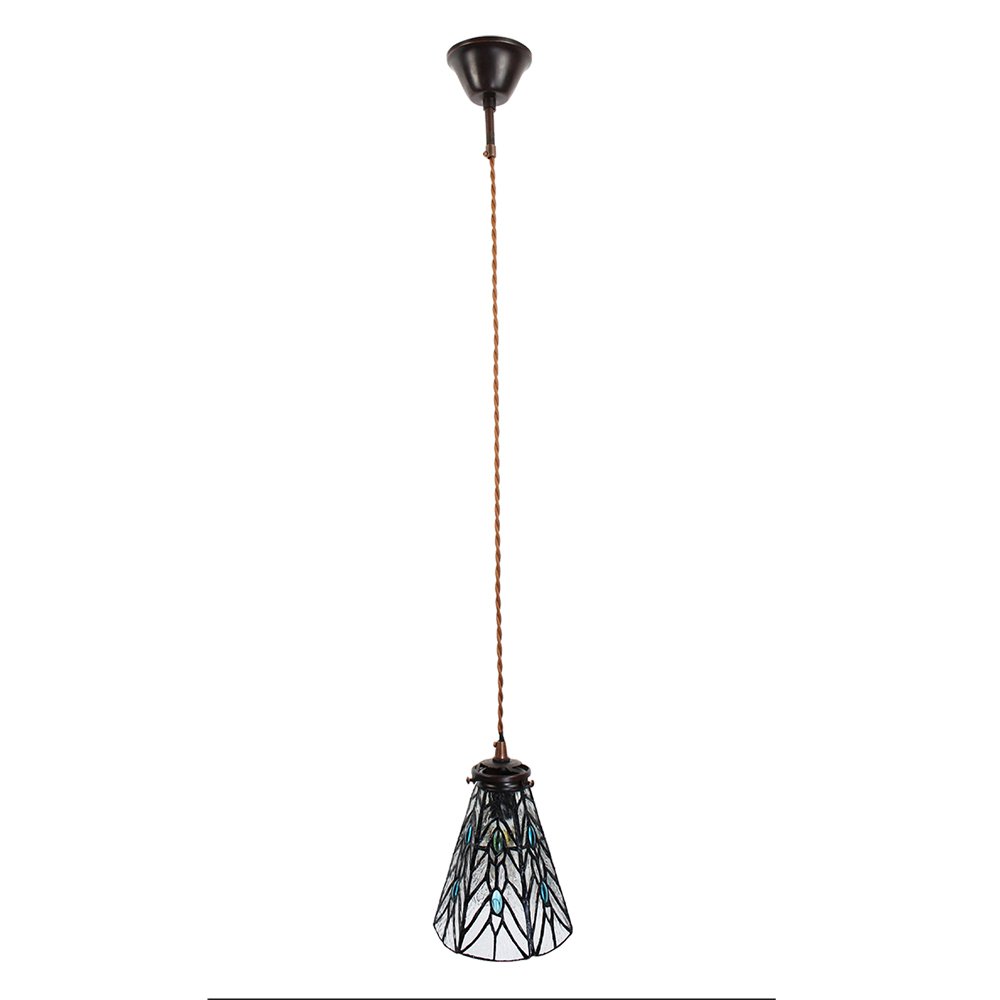 Hanglamp Tiffany Ø 15x115 cm transparant Glas Hanglamp Eettafel