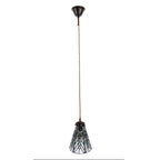 Hanglamp Tiffany Ø 15x115 cm transparant Glas Hanglamp Eettafel