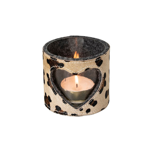 *windlicht koe hart luipaard 10cm*