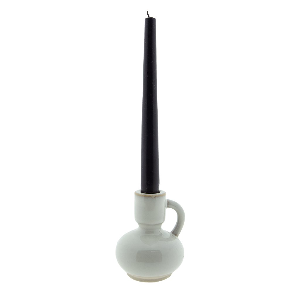 Kandelaar 14 cm Beige Porselein Kaarsenstandaard