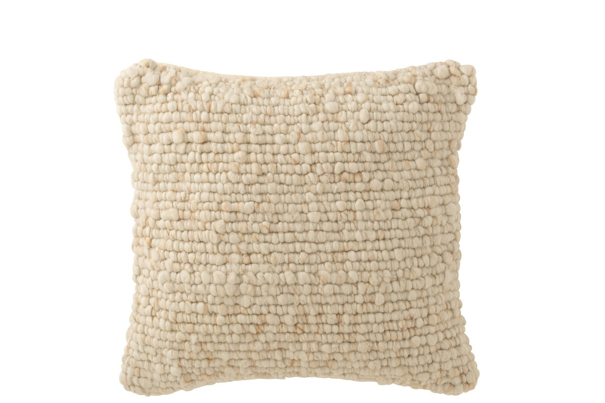 J-Line kussen Geweven - polyester - ecru
