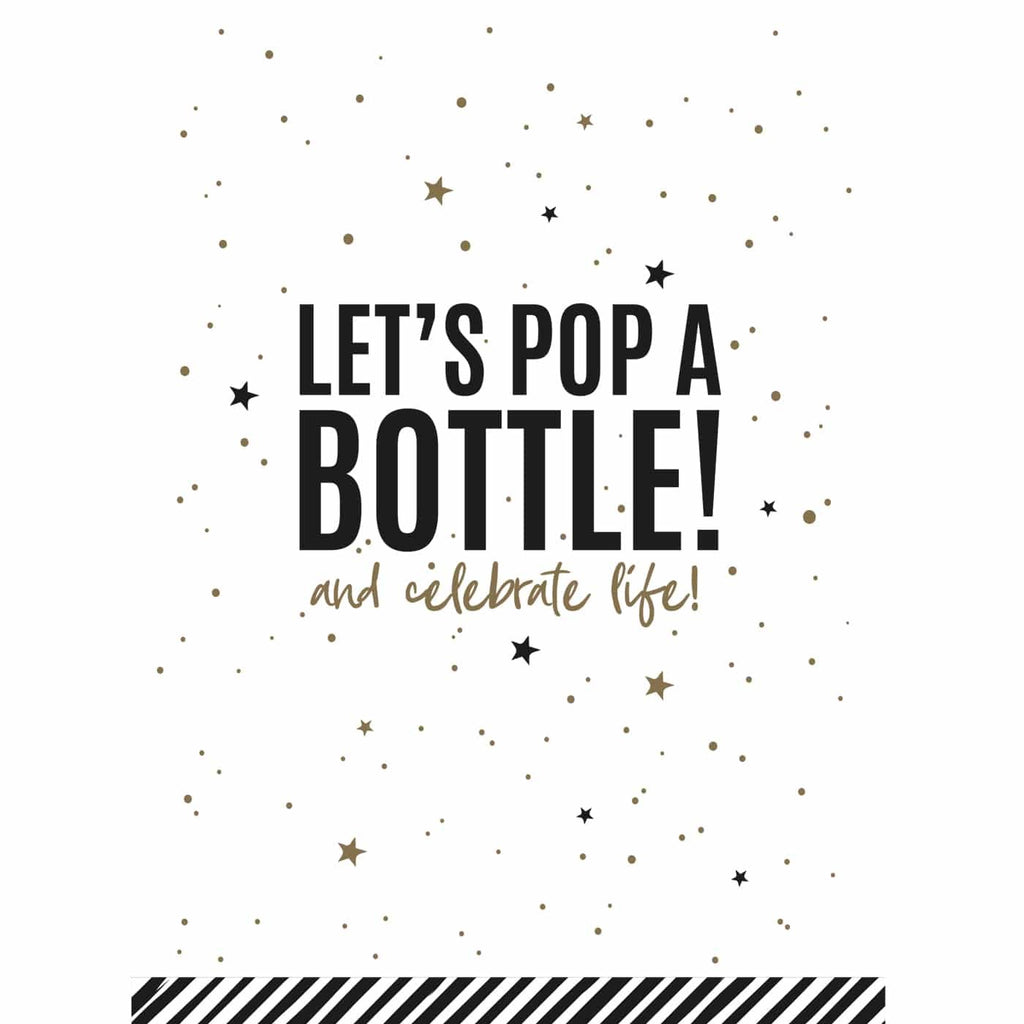 Let's pop a bottle wenskaarten - 10 stuks