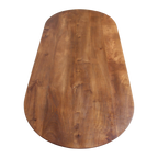 Bullnose mangohouten salontafel bruin - 140x60x35 cm