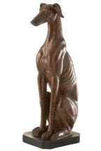 J-Line decoratie Windhond Zittend - polyresin - bruin - large