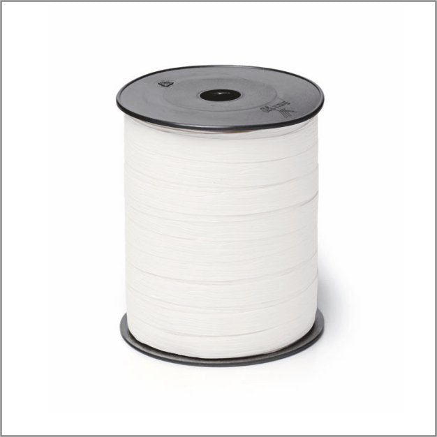 Paperlook krullint – 10 mm x 250 meter – wit