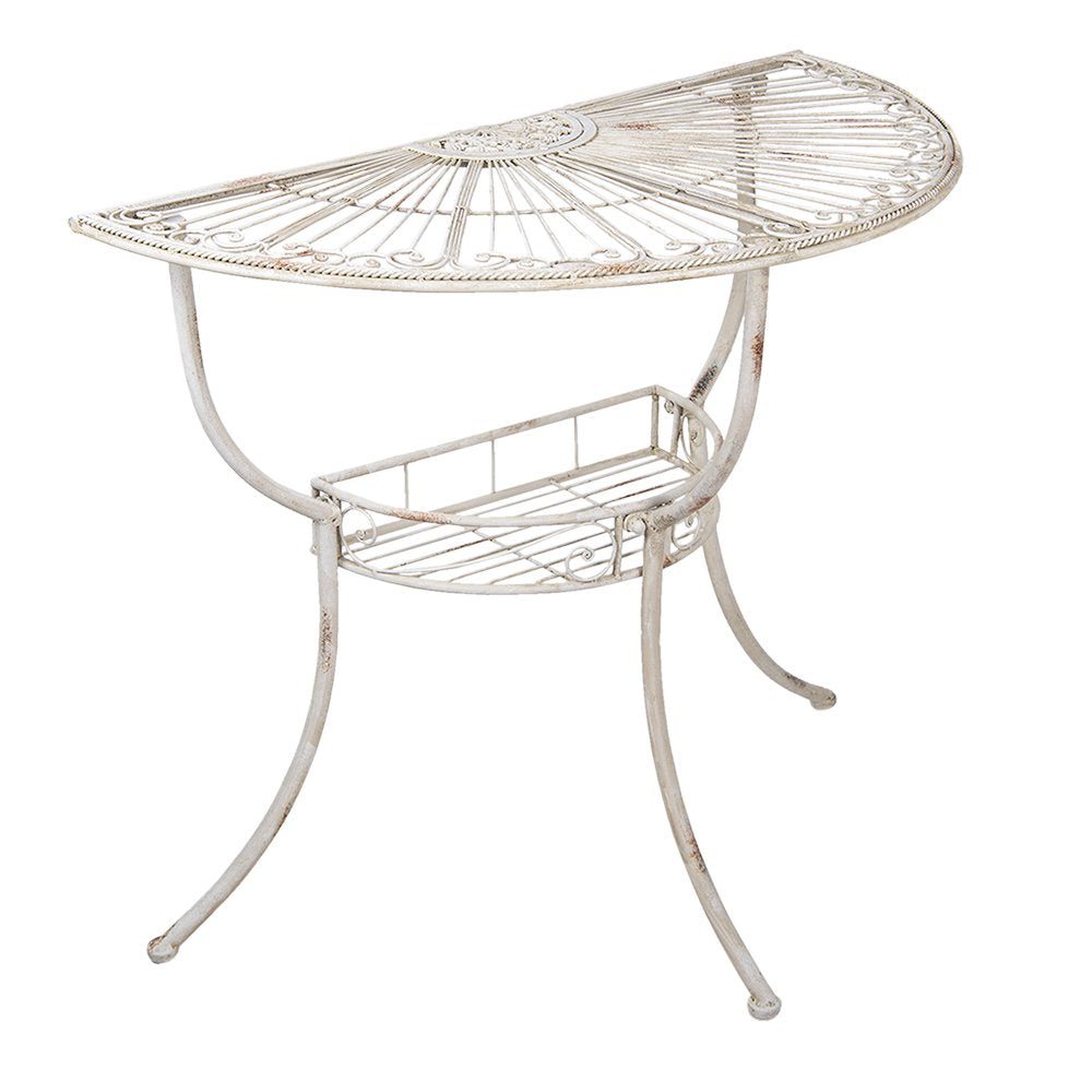 Sidetable 90x48x76 cm Wit IJzer Wandtafel
