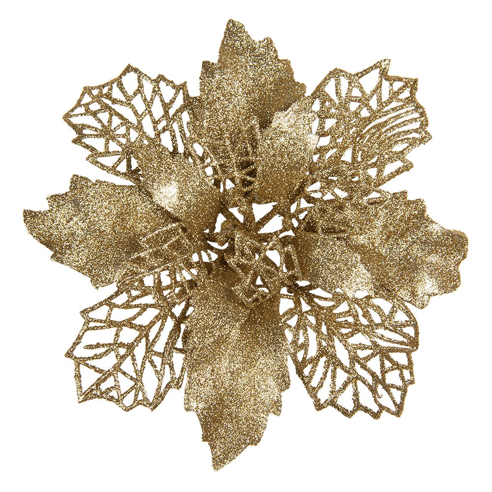 Kunstplant Kerstster Ø 22x5 cm Goudkleurig Kunststof