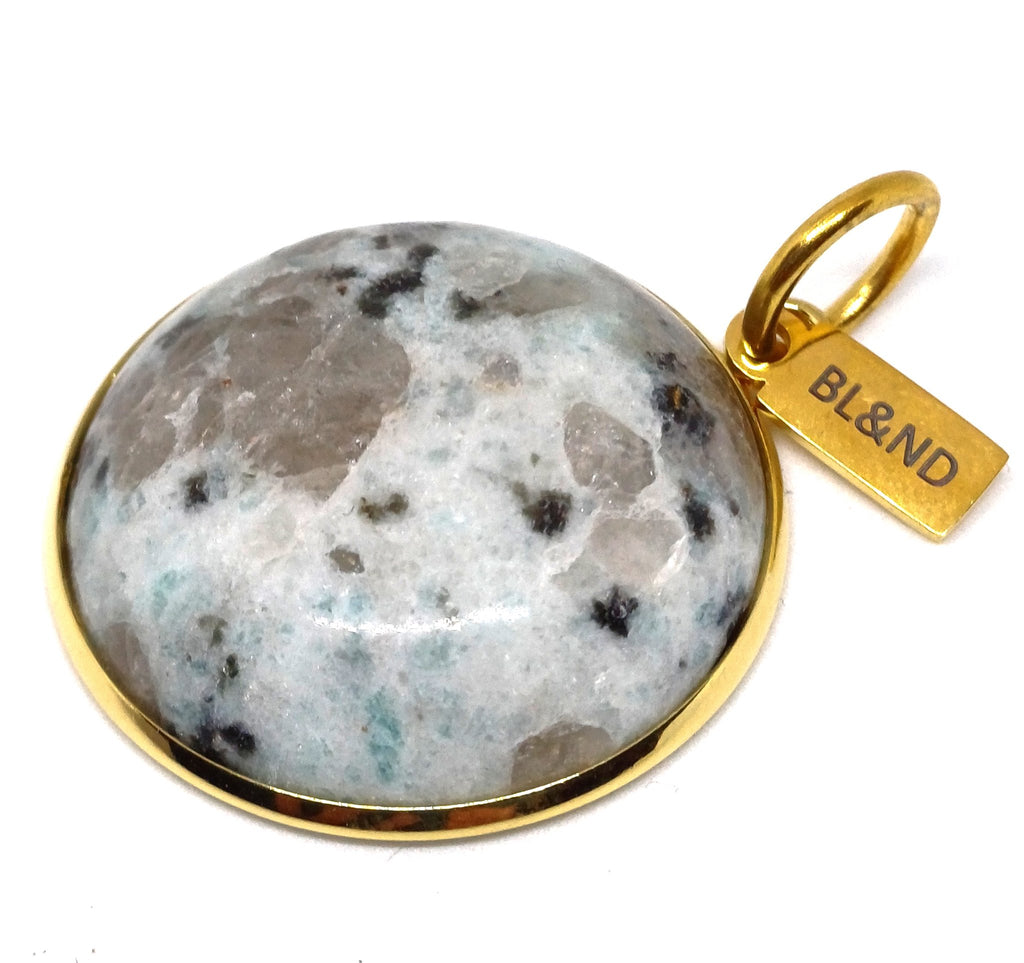 Ketting met 30mm edelsteen hanger