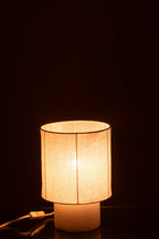 J-Line Tafellamp - cement - wit - small