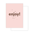 Basics text minikaartjes - 20 stuks - roze - enjoy