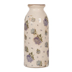 Vaas Ø 8x20 cm Beige Keramiek Bloemen