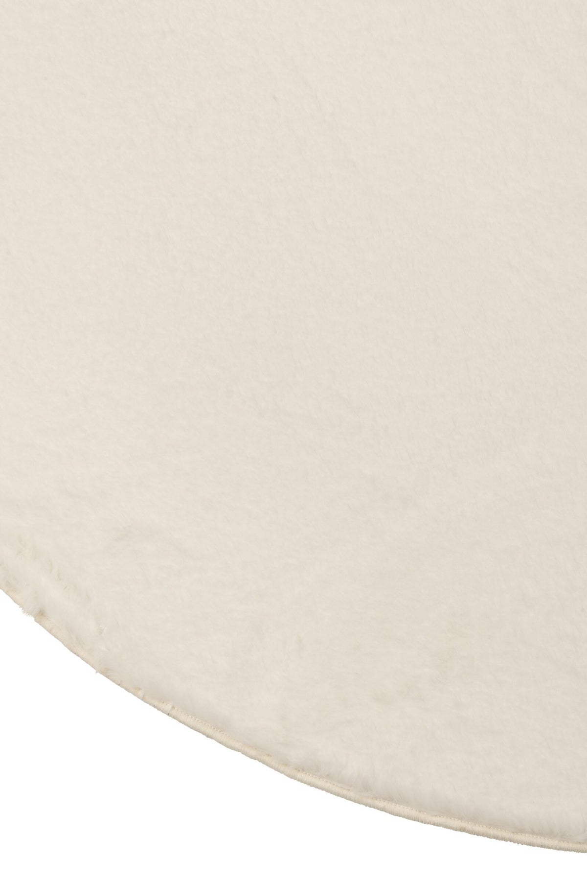 J-Line vloerkleed Cutie Rond - polyresin - wit