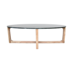 Ovale marmeren salontafel - Groen - 120x60x38 cm