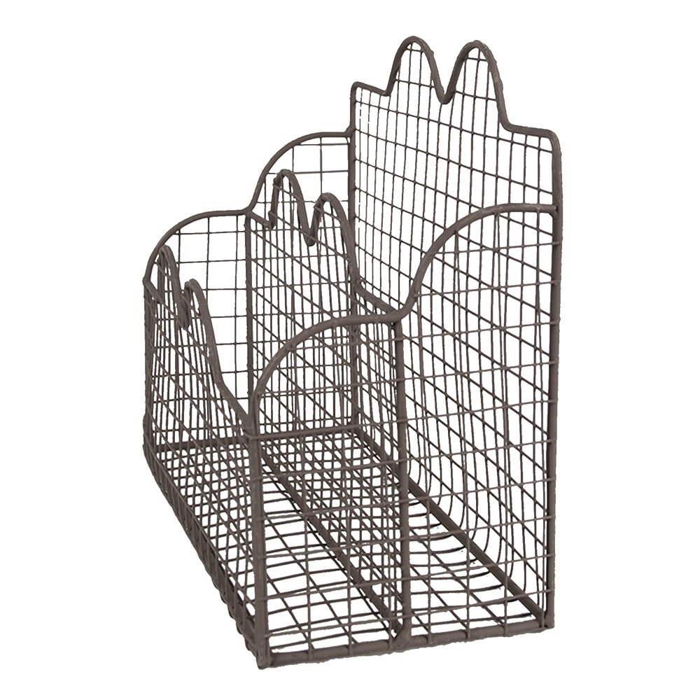 Brievenhouder 27x12x22 cm Bruin Metaal