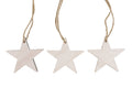Houten hanger ster 10st 10cm naturel-wash