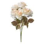 Kunstbloem Roos 47 cm Wit Kunststof Kunstplant