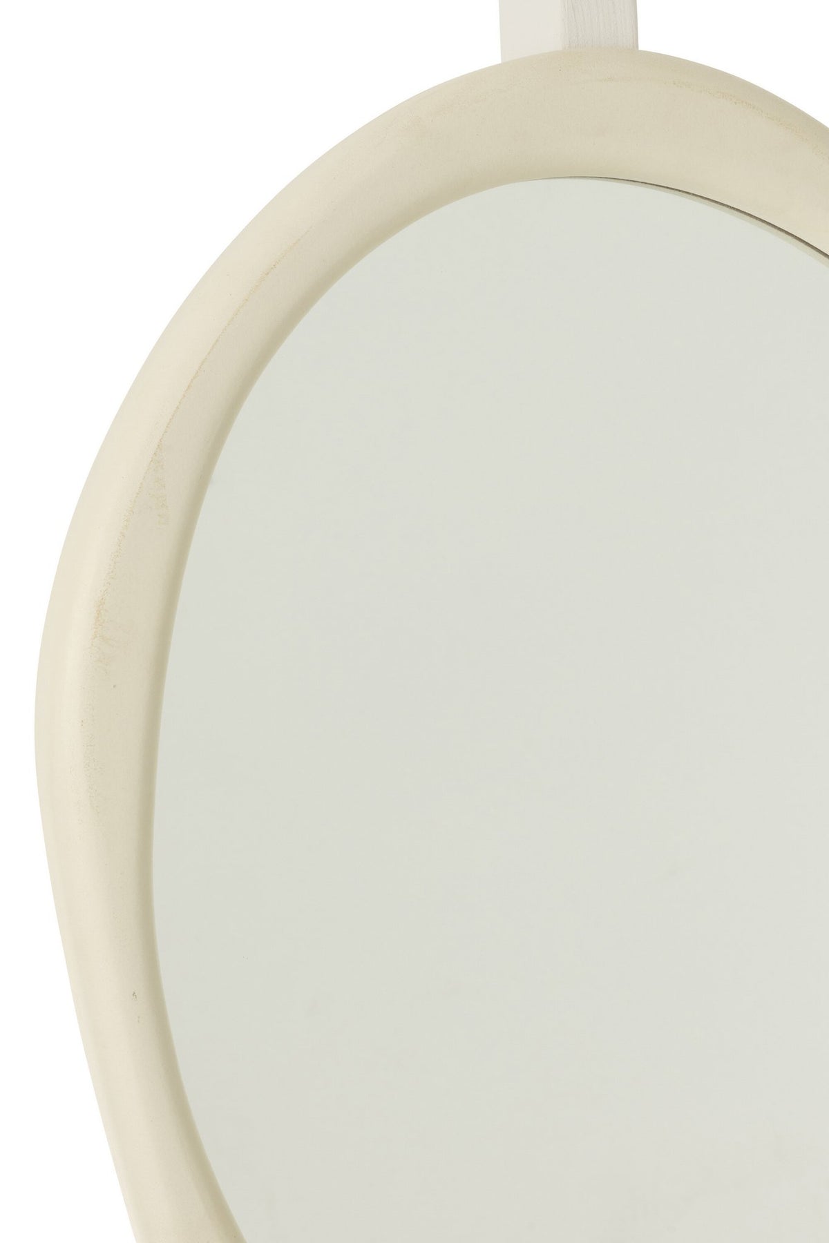J -Line Spiegel Moderha - Hout/Glass - Wit - Small - Ø 60 cm