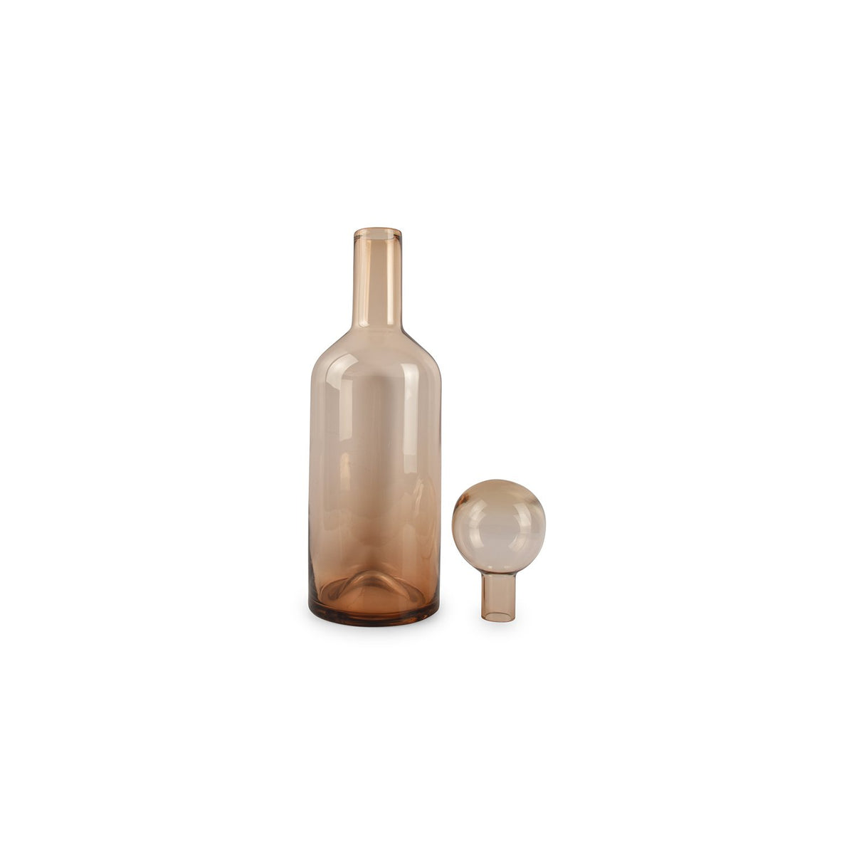 Vaas met deksel 15,5xH55cm amber Fera