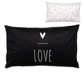 Kussenhoes 30x50 cm Zwart Wit Polyester