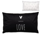 Kussenhoes 30x50 cm Zwart Wit Polyester