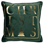 Textino Christmas - Kussen 45x45 cm - Kerstmis - Bergzicht - Groen