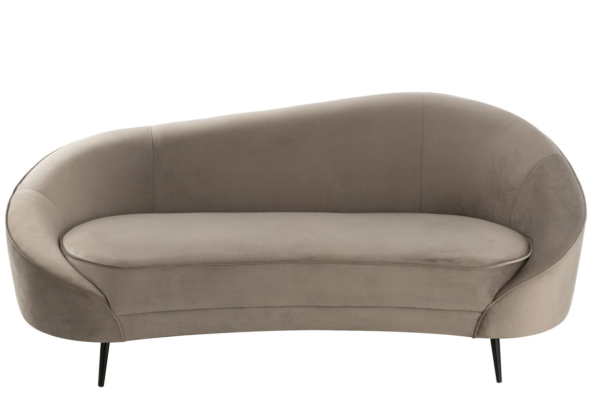 J-Line sofa Elisabeth - textiel - zilver