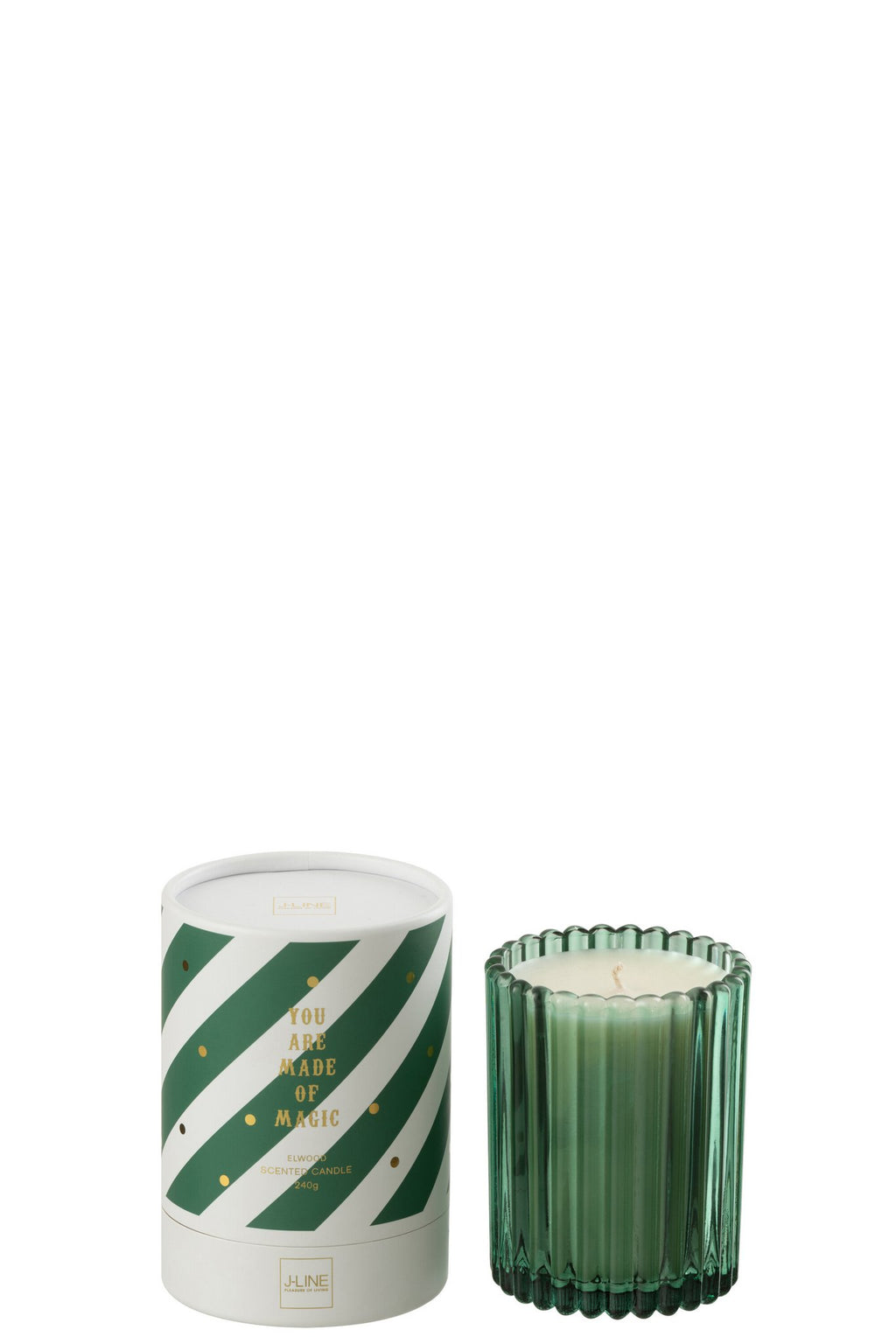 J-Line geurkaars Magic wit/goud - 38U