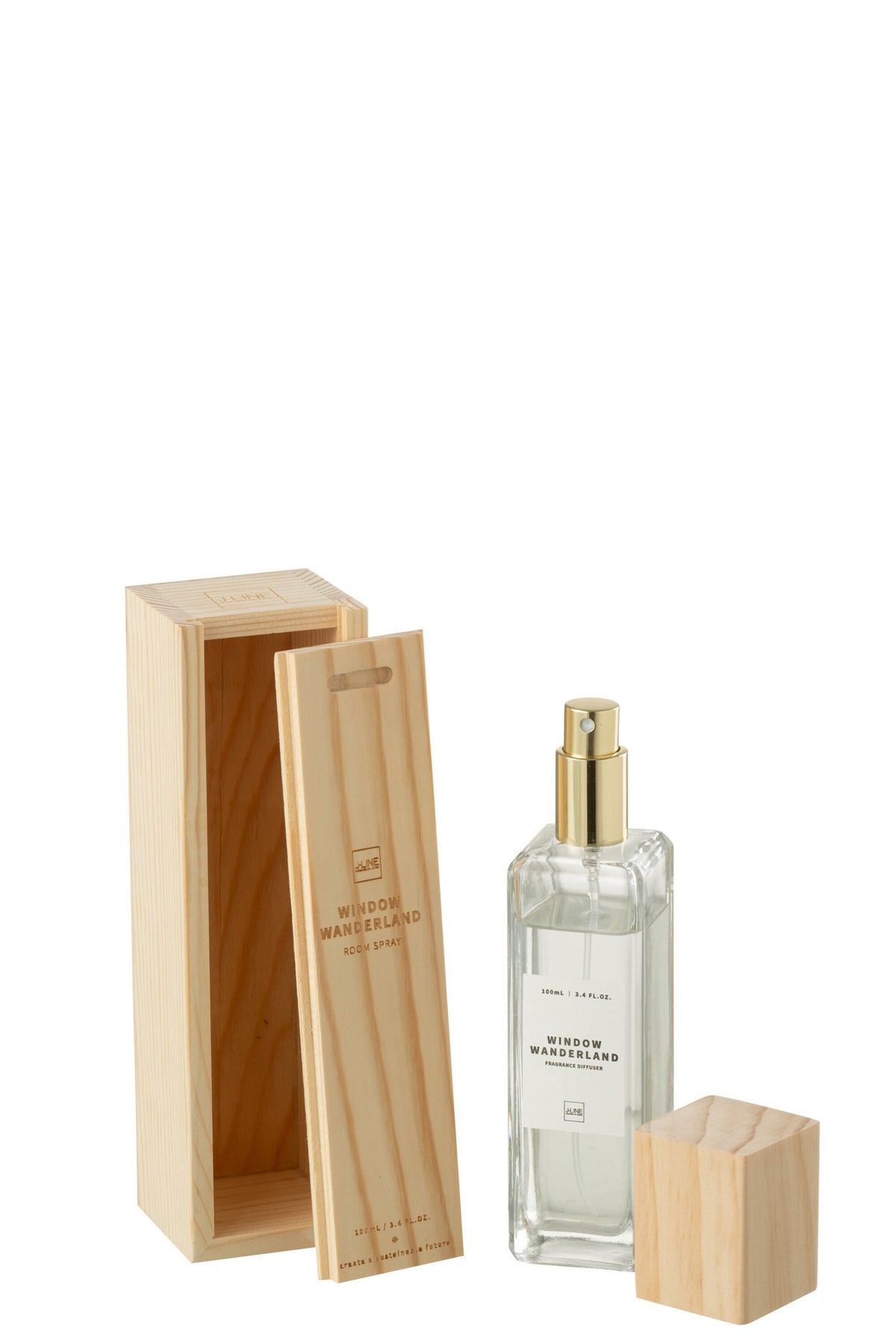 J-Line huisparfum - Window Wanderland - glas - transparant