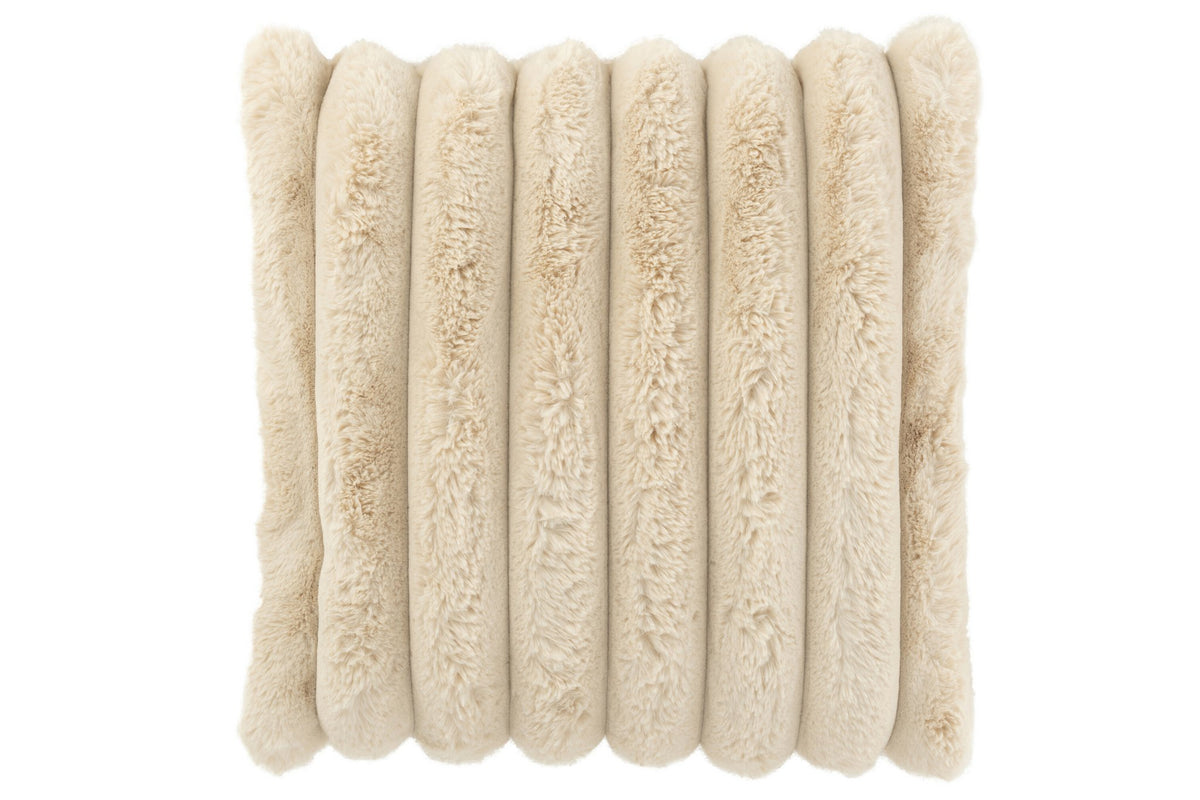 J-Line kussen large corduroy - polyester - beige
