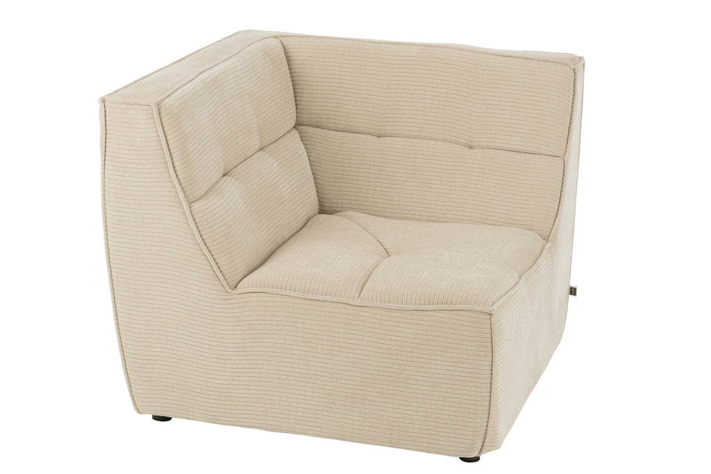 J-Line hoekzetel Grid - hout/schuim - beige