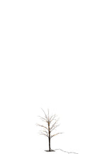 J-Line decoratie Kerstboom Kaal - metaal - zwart - small - LED