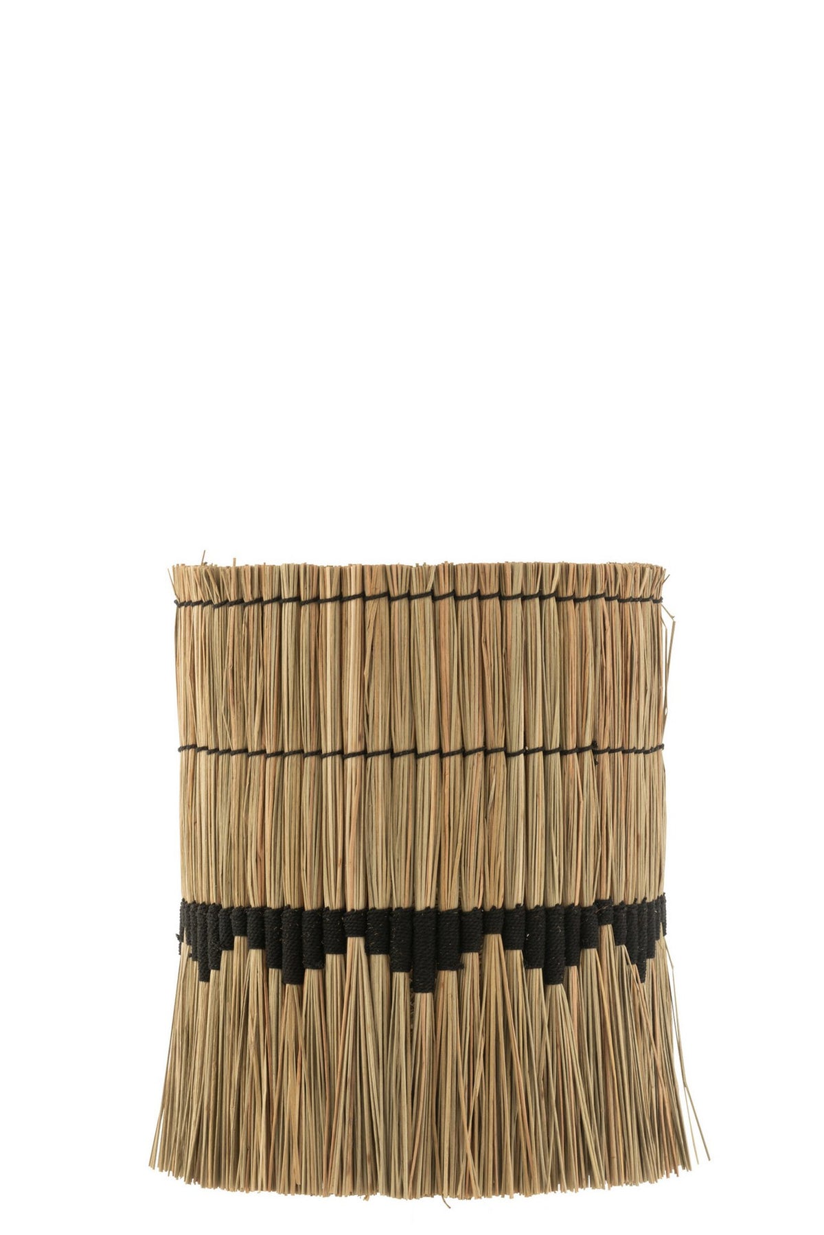 J-Line lampenkap Motief - gras/rotan - naturel/zwart - small