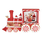 Kerstdecoratie met LED-verlichting en muziek Trein 31x10x17 cm / 3xAA Rood Kunststof