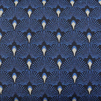 250 Pillow Jacquard Fan Blue gold 50x50
