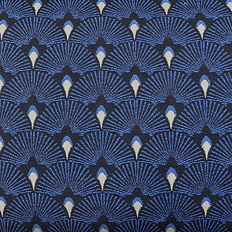 250 Pillow Jacquard Fan Blue gold 50x50
