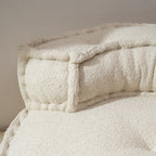Witte vloerfauteuil met rugleuning - 80 cm