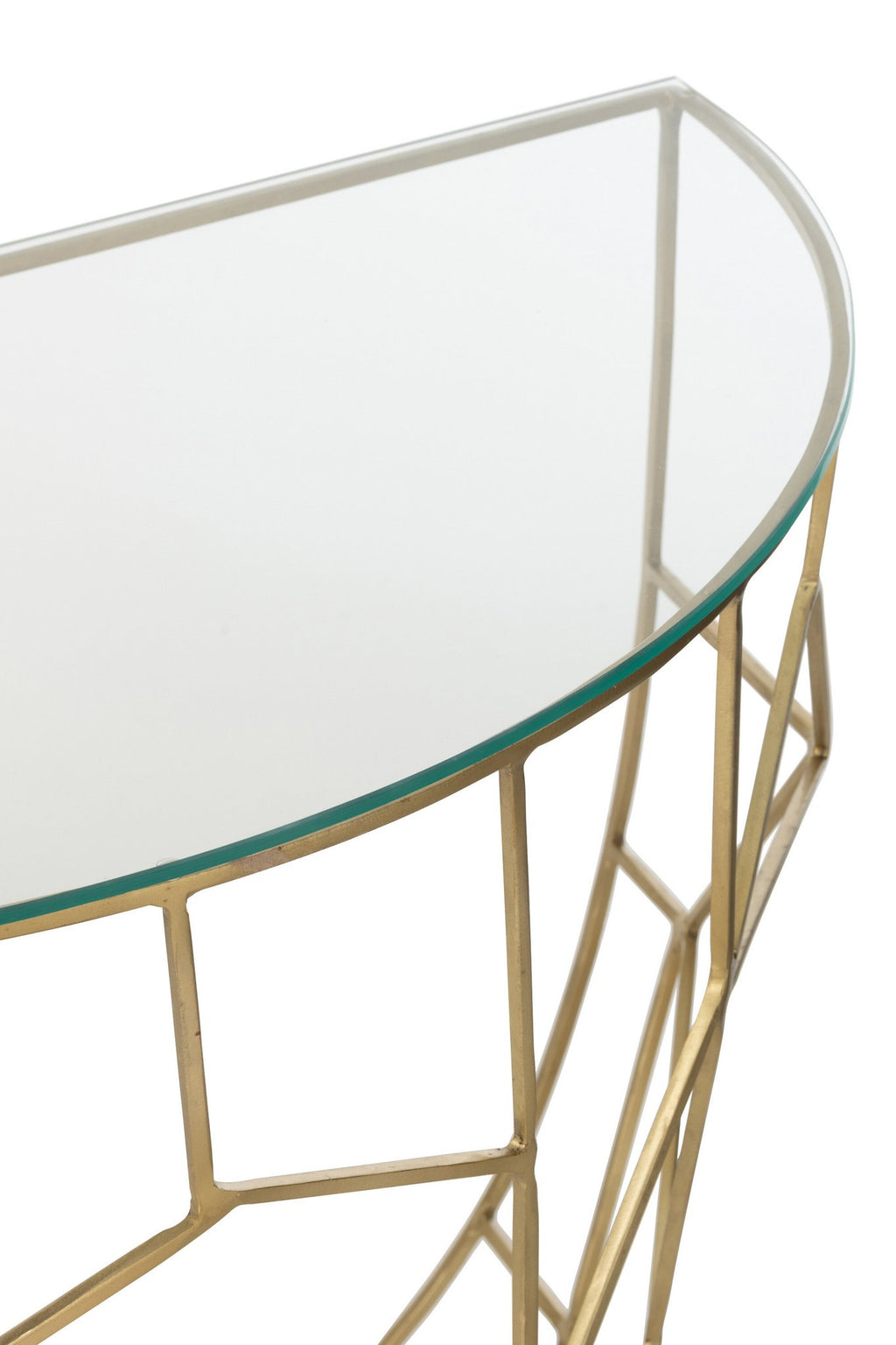 J-Line Console Moza Metaal/Glas Goud