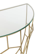 J-Line Console Moza Metaal/Glas Goud