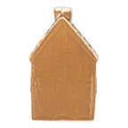 Gingerbread house met LED 7x6x12 cm Bruin Keramiek