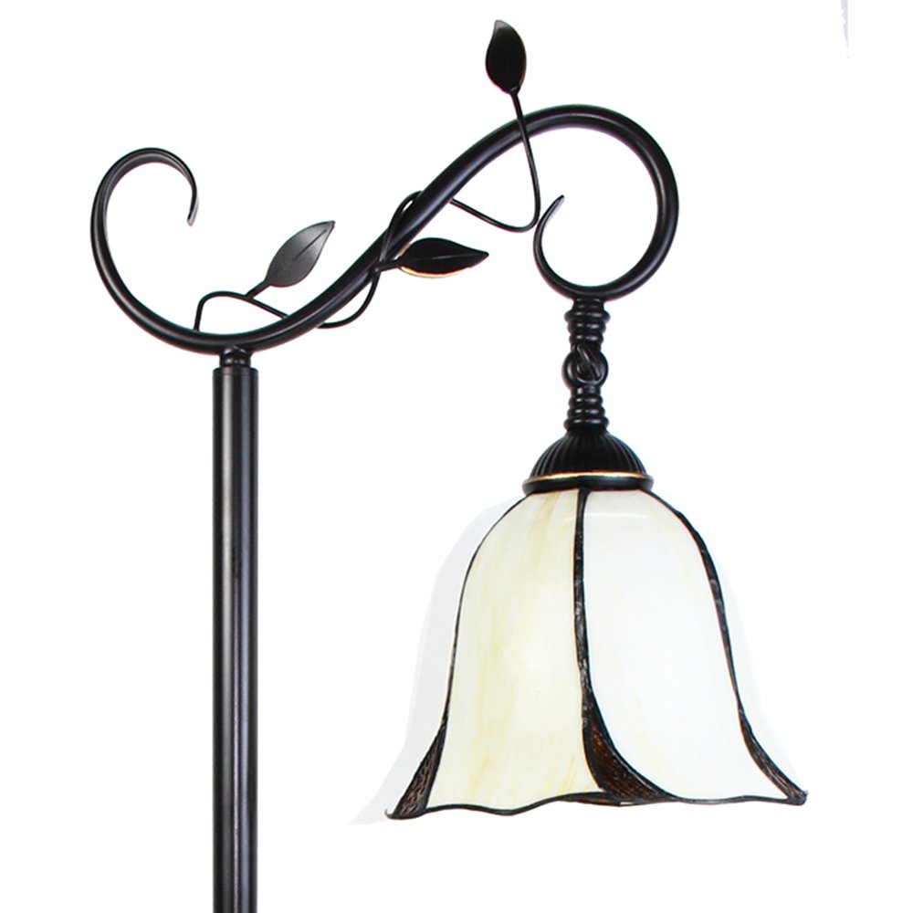 Tiffany Vloerlamp 152 cm Wit Bruin Polyresin Staande Lamp