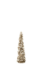 J-Line decoratie Boom Sprankelend - polystyreen - greige - medium