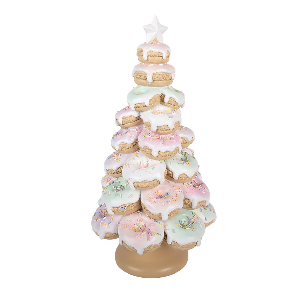 Kerstdecoratie Beeld Kerstboom Ø 22x43 cm Bruin Kunststof