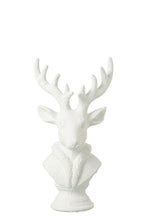 J-Line decoratie Hert - polyresin - wit - S