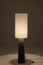 J-Line vloerlamp Ava - glas - zwart/wit - M